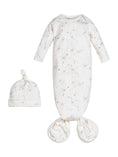 Load image into Gallery viewer, Knotted Gown & Beanie Set - Shadow Floral