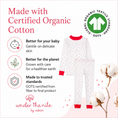 Load image into Gallery viewer, Organic Cotton Toddler Long Johns – Red Hearts