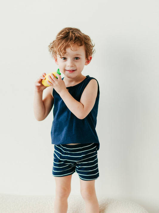 Boys Boxer Briefs - Navy Stripe