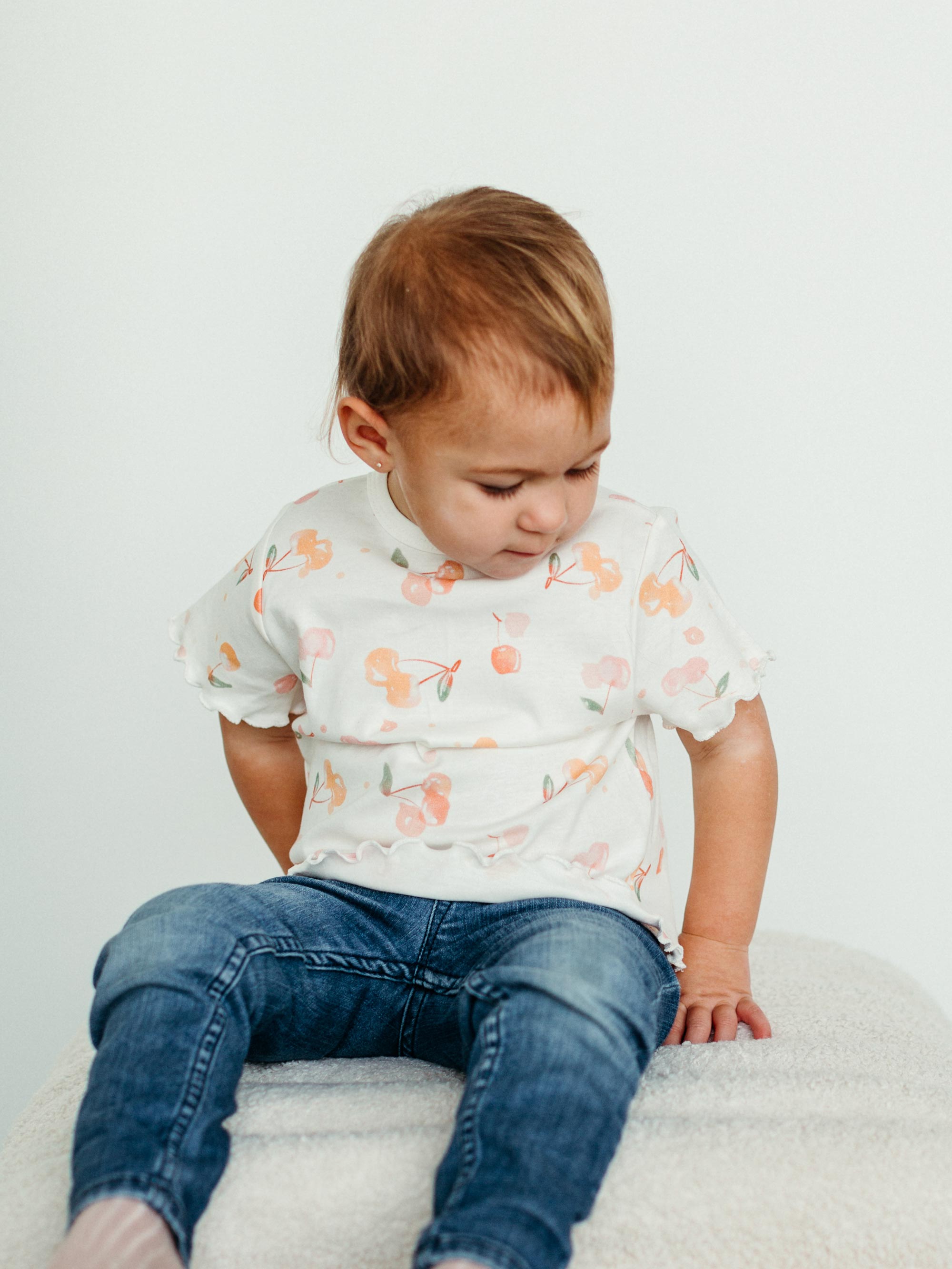 T-shirt - Girls - Flutter Sleeves - Cherry Picking