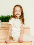Load image into Gallery viewer, T-shirt - Girls - Flutter Sleeves - Shadow Floral
