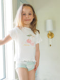 Load image into Gallery viewer, T-shirt - Girls - Flutter Sleeves - Cherry Picking Screenprint
