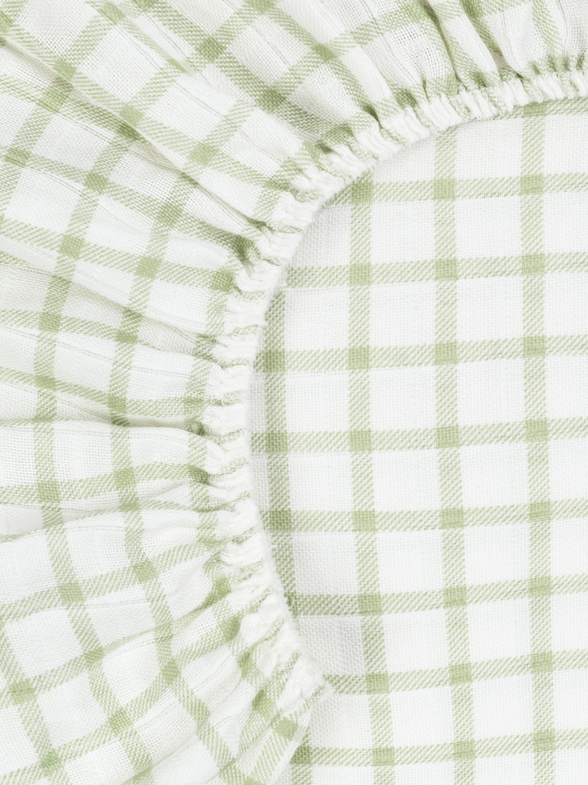 Muslin - Bassinet Sheet - Sage Windowpane