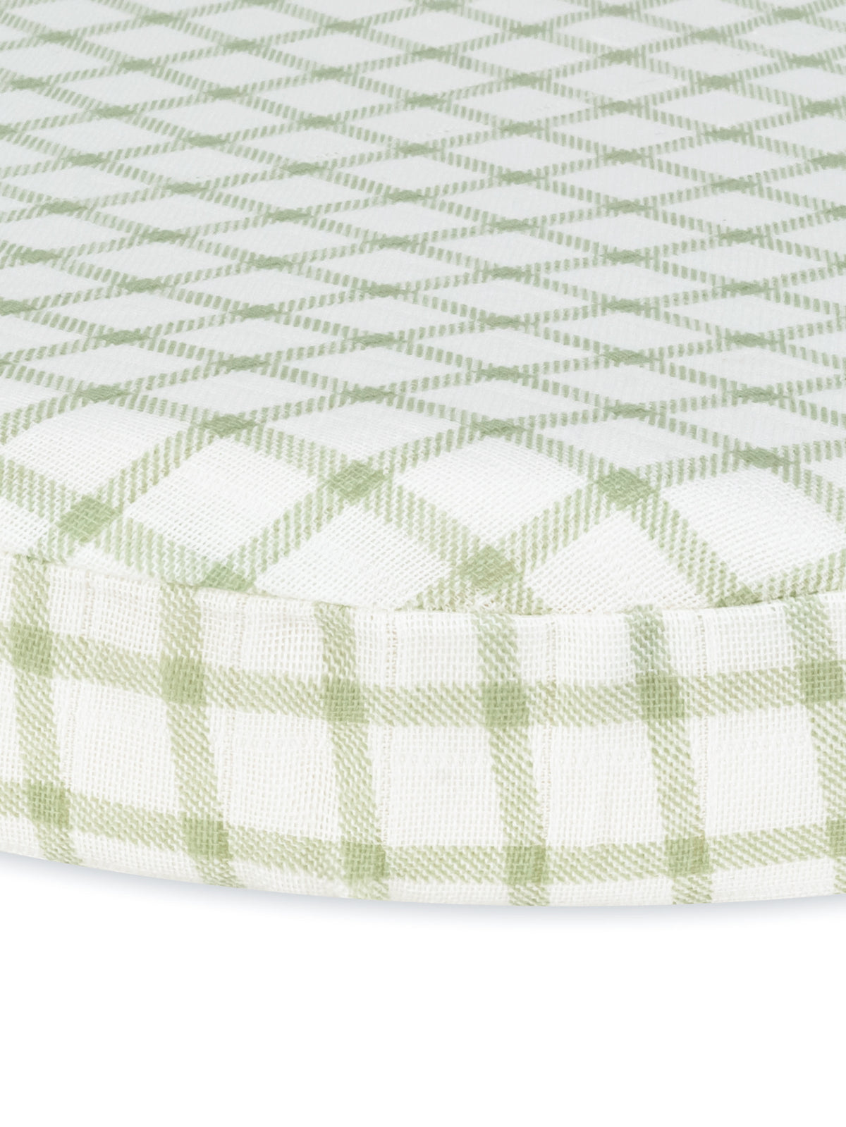 Muslin - Bassinet Sheet - Sage Windowpane