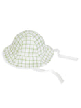 Load image into Gallery viewer, Muslin - Sunhat - Sage Windowpane
