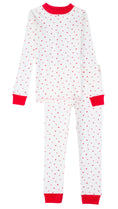 Load image into Gallery viewer, Organic Cotton Toddler Long Johns – Red Hearts
