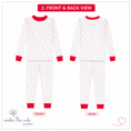 Load image into Gallery viewer, Organic Cotton Toddler Long Johns – Red Hearts
