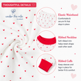 Load image into Gallery viewer, Organic Cotton Toddler Long Johns – Red Hearts
