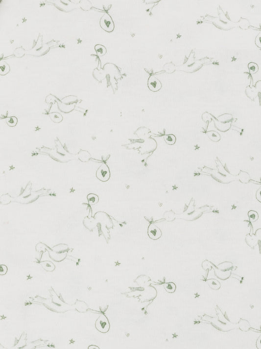 Snap Front Footie - Stork