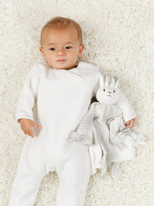 Lovey Bunny Blanket Friend - Grey Ombre Stripe