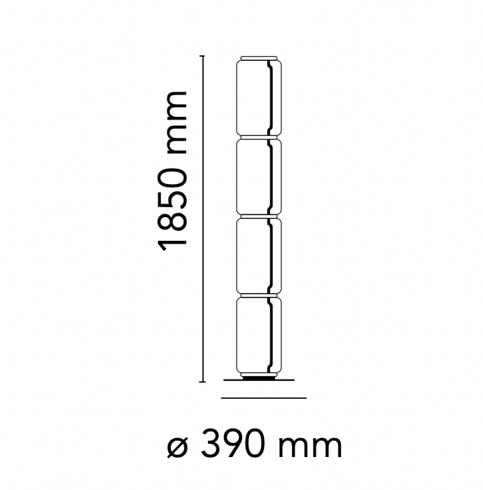 NOCTAMBULE FLOOR 4 LOW CYLINDER SMALL BASE