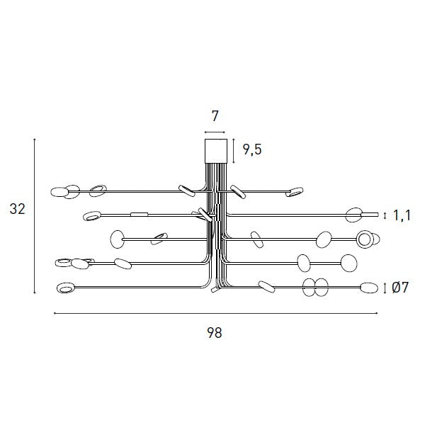 Arbor Plafoniera misure 3