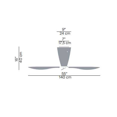 luceplan Blow Ventilatore a Soffitto misure