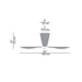 luceplan Blow Ventilatore a Soffitto misure