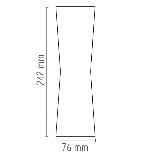 Flos Clessidra 20-20 lampada da parete misure