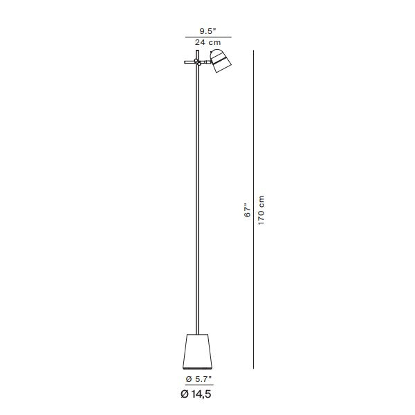 luceplan Counterbalance Terra misure