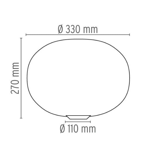 FLOS GLO-BALL BASIC 1 tavolo misure