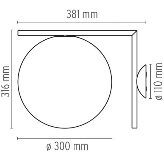 flos IC Lights C/W 2 Parete/Soffitto misure