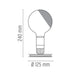 Flos Lampadina tavolo misure
