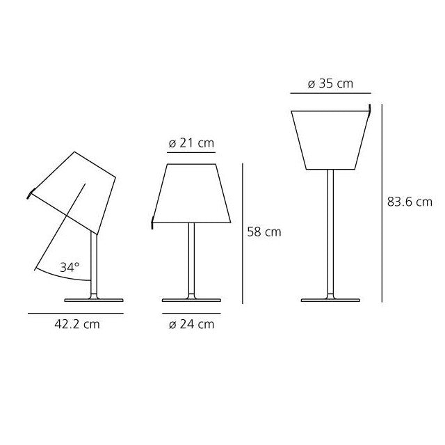 artemide melampo tavolo misure