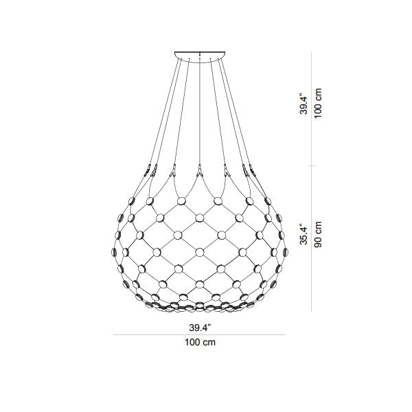 luceplan Mesh Sospensione misure