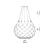 luceplan Mesh Sospensione misure