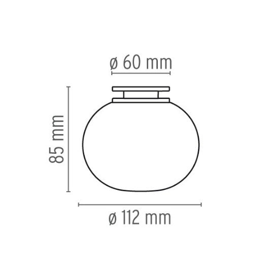 FLOS MINI GLO-BALL C/W MIRROR parete/soffitto misure