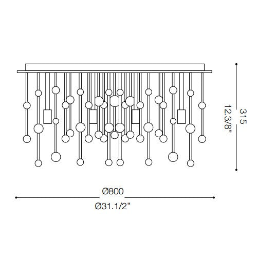 ideal lux Neve Soffitto misure 3