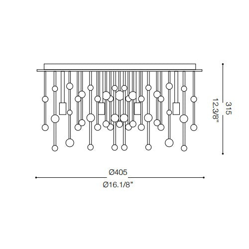 ideal lux Neve Soffitto misure 2