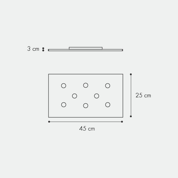 icone di luce Pop Soffitto misure 1