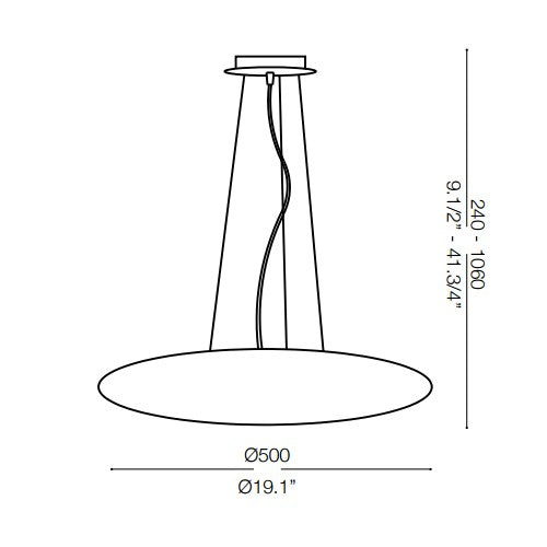ideal lux Smarties Bianco Sospensione misure 2