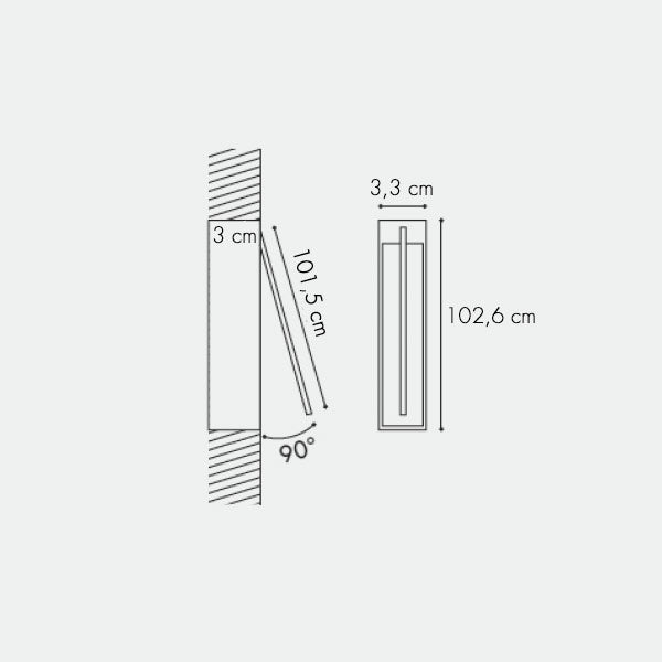 icone di luce Spillo 1 i Parete/Soffitto misure 8