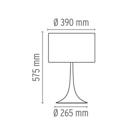 flos Spun Light T1 Tavolo misure