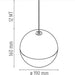 flos String Light - Testa a sfera Sospensione misure 1