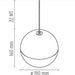 flos String Light - Testa a sfera Sospensione misure 2