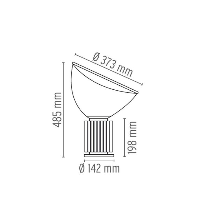 flos taccia small tavolo misure